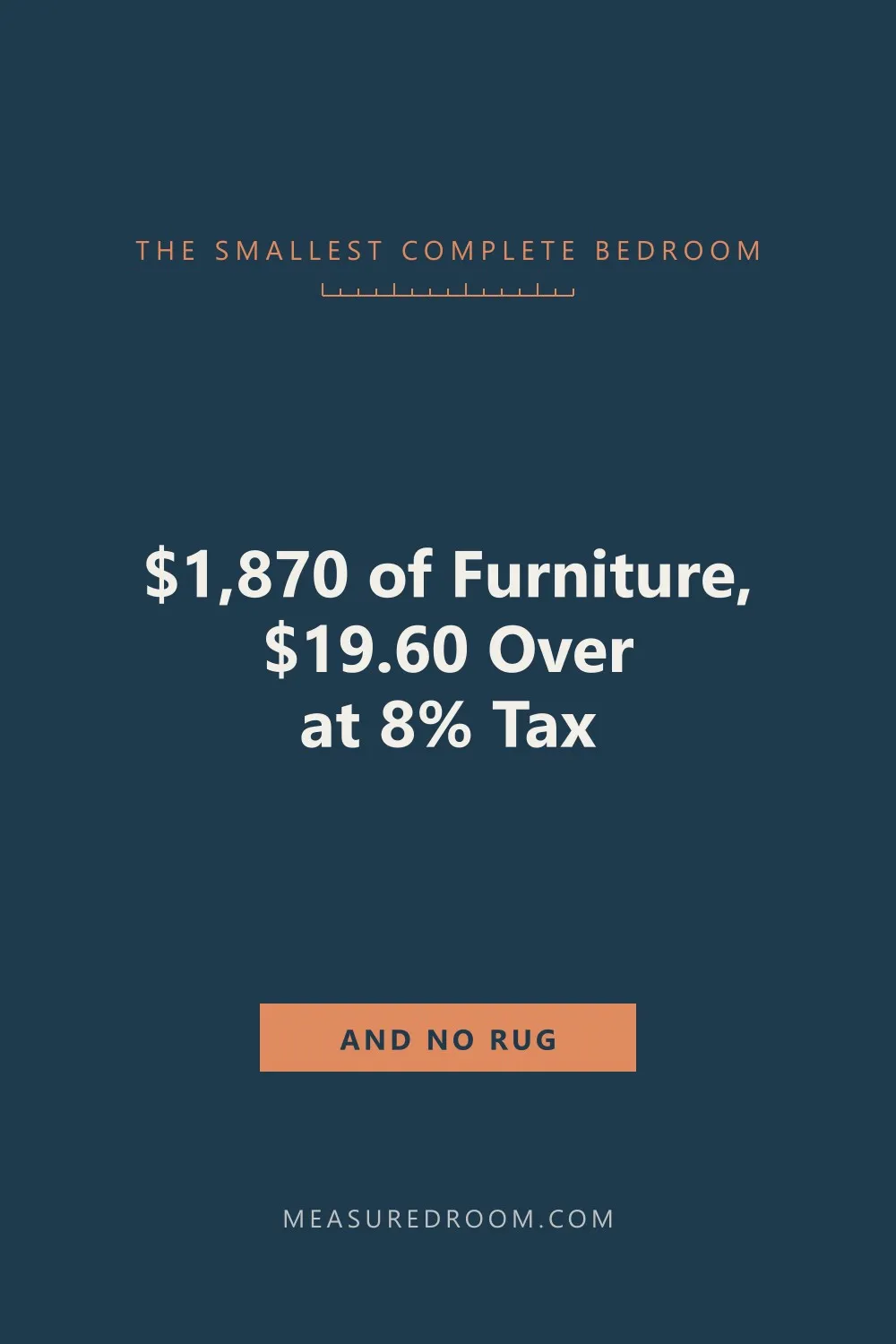 $1,870 of furniture, $19.60 over at 8% tax.