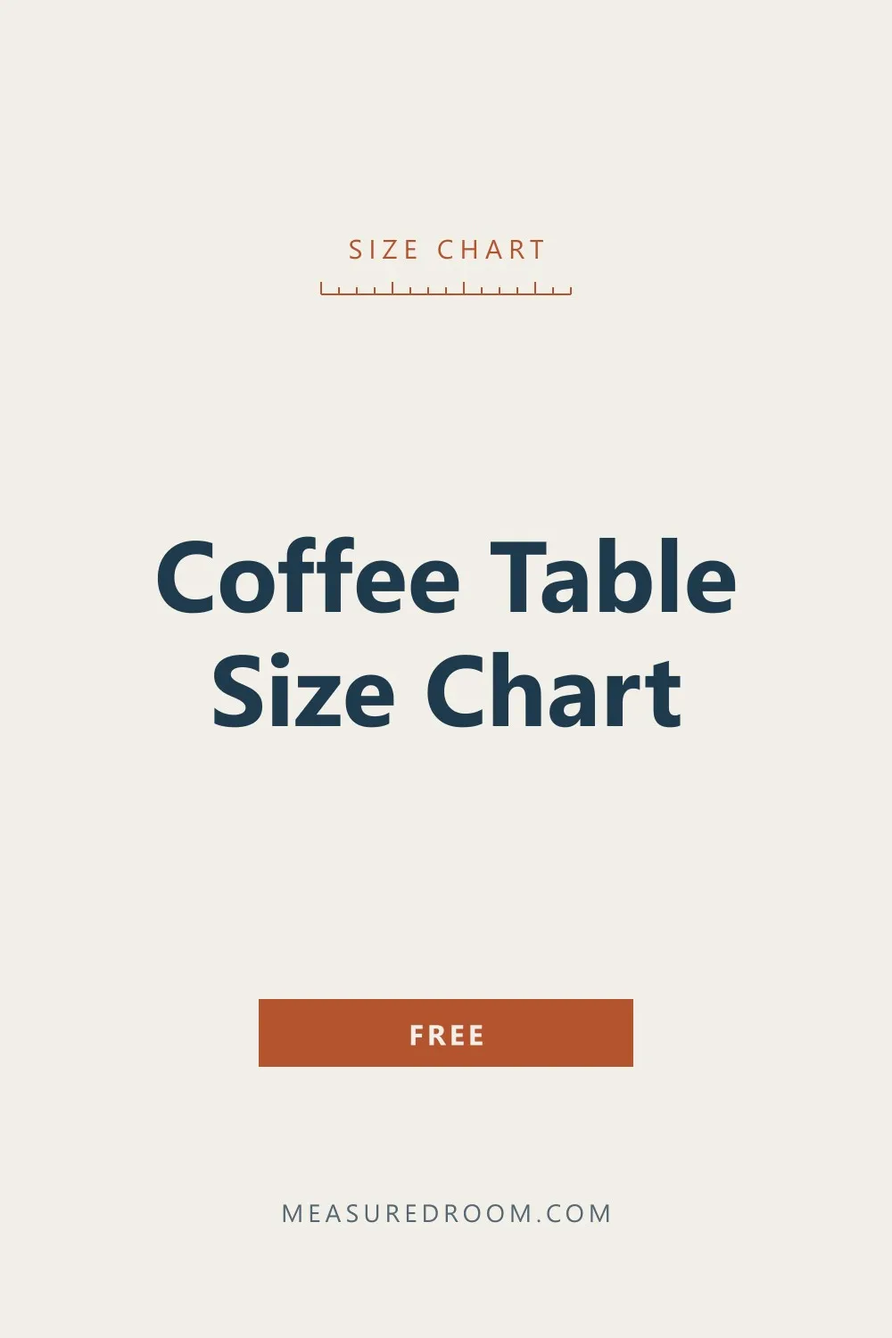 Coffee table size chart by sofa length.