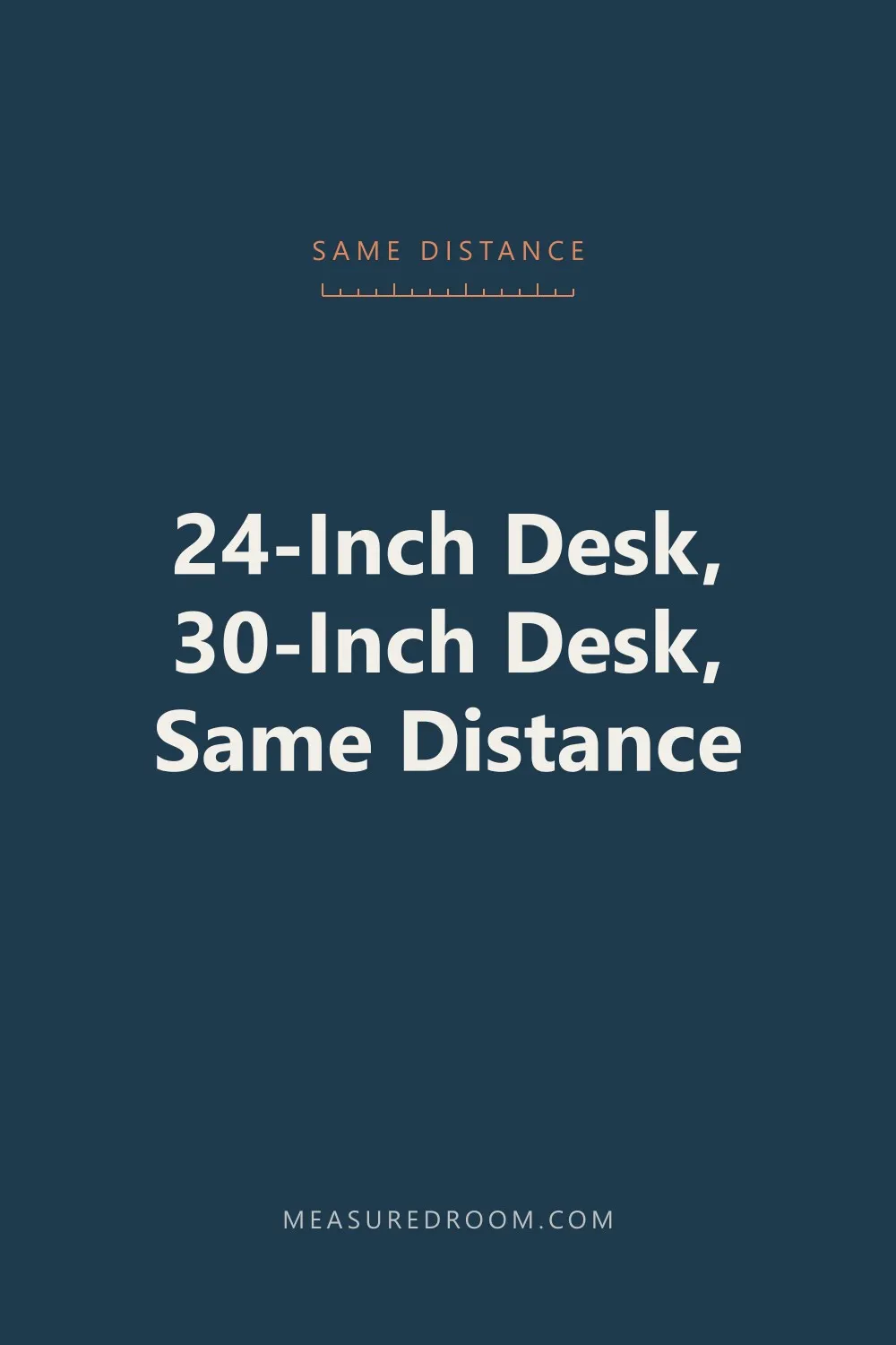 A 24-inch desk with a monitor arm matches a 30-inch desk with a stand.