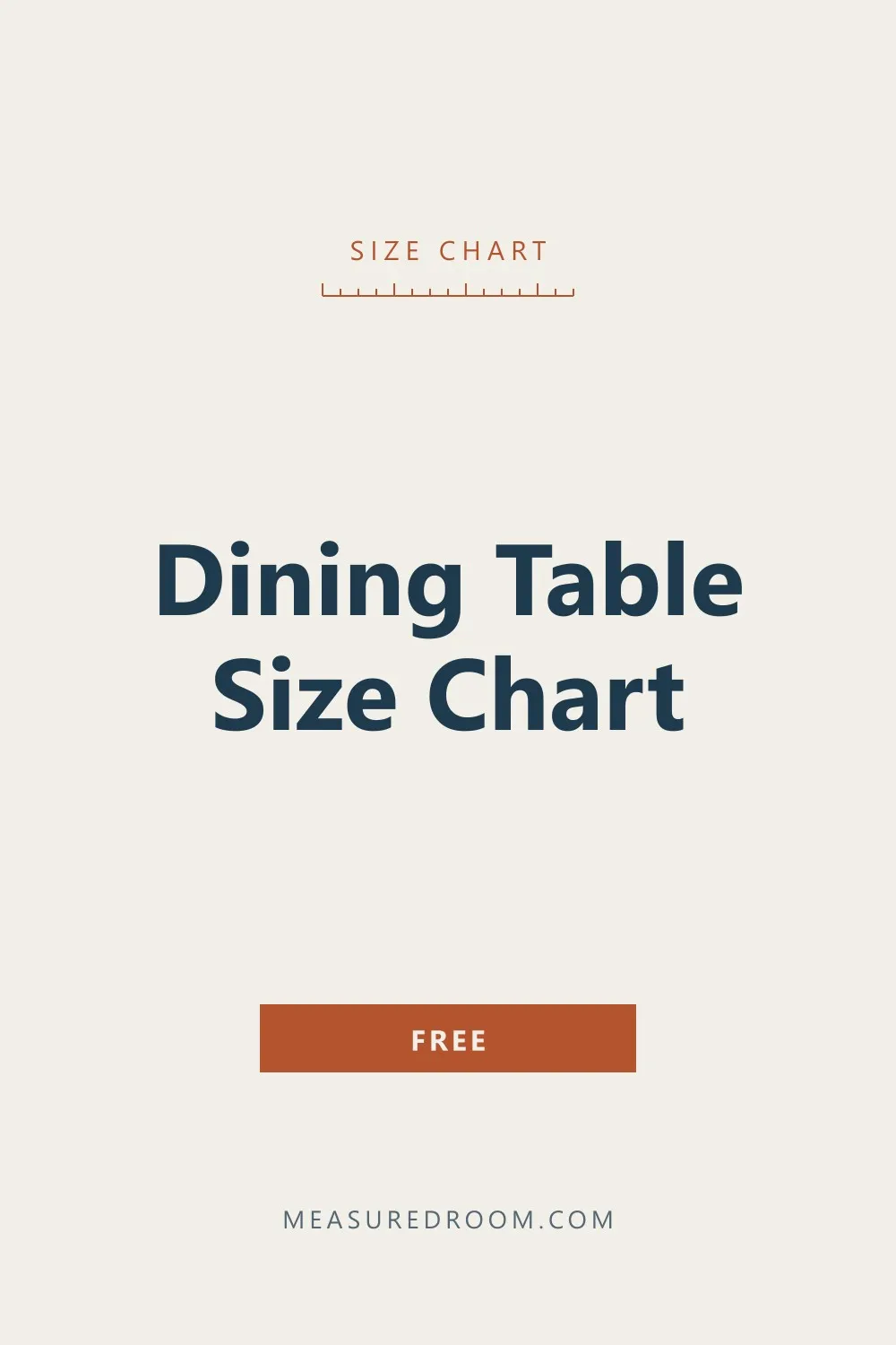 Dining table size chart, free.