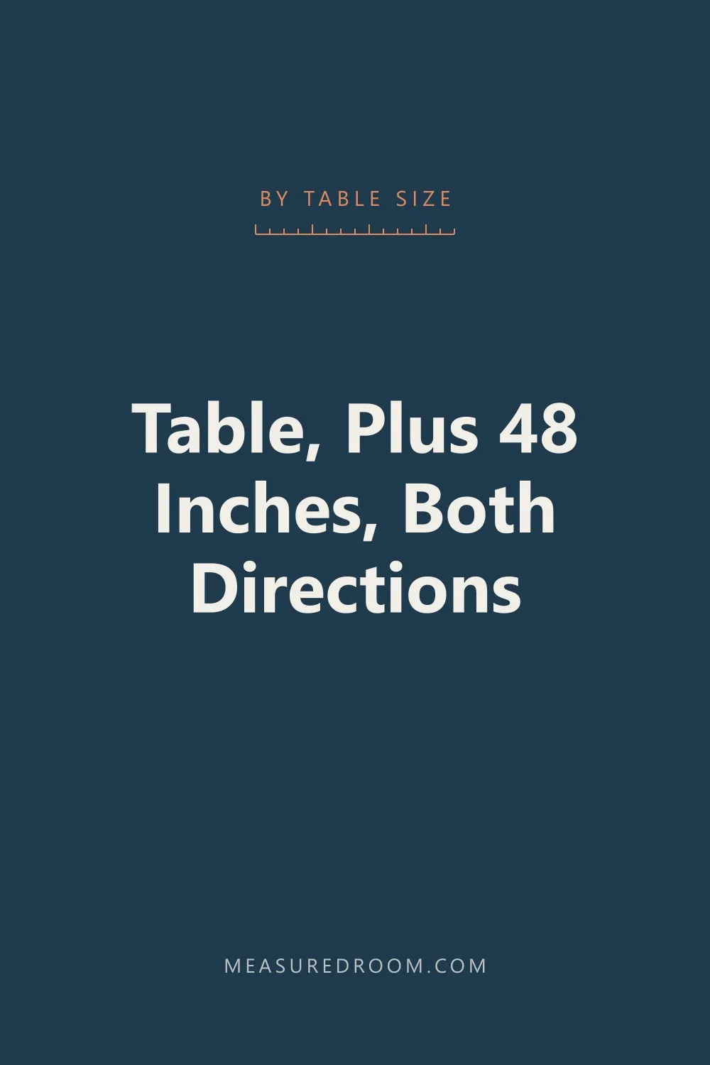 Dining rug size by table size.