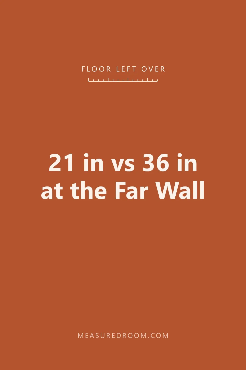 21 inches versus 36 inches at the far wall.